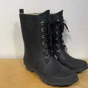 Henry Ferrets lace up rain boots